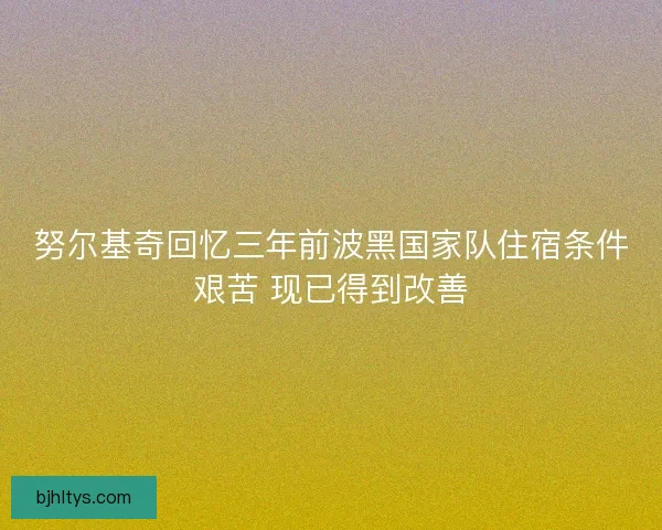 努尔基奇回忆三年前波黑国家队住宿条件艰苦 现已得到改善